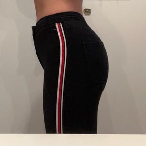 ZARA Black Skinny Jean with Side Line